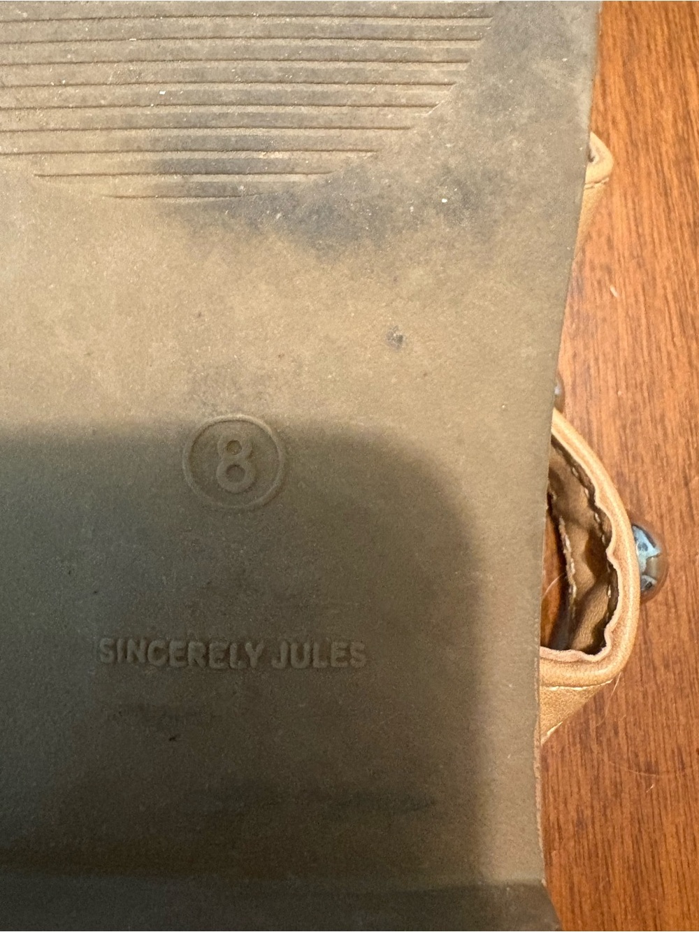 Sincerly Jules Tan Studded Multi-Strap Slide Sandals - Picture 3 of 3